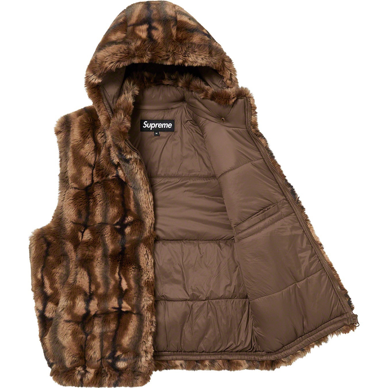 Faux Fur Hooded Vest view 4